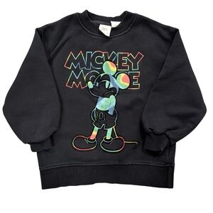 Zara Kids Sz 7 Black Mickey Mouse Sweatshirt